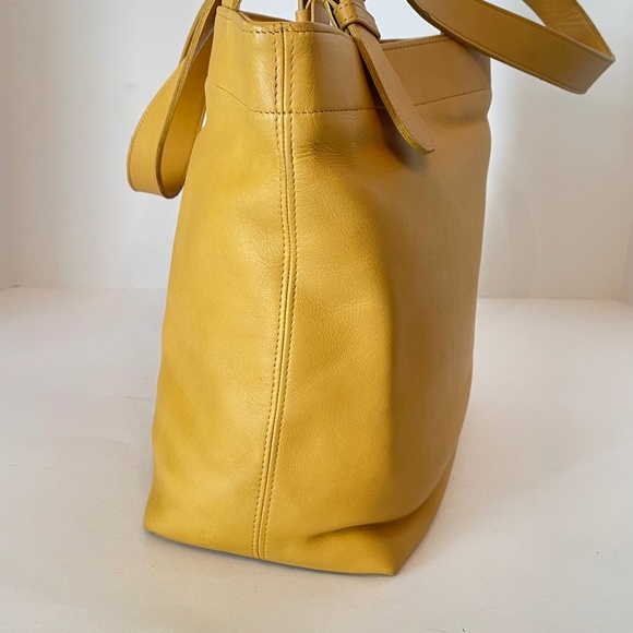 Coach Vintage Soho Lafayette 4140 Shoulder Tote Bag Chamois Yellow Leather - Picture 7 of 16